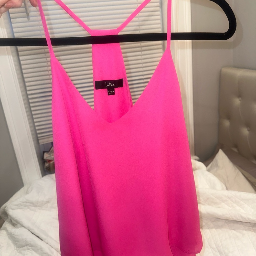 Pink spaghetti strap blouse! NWOT